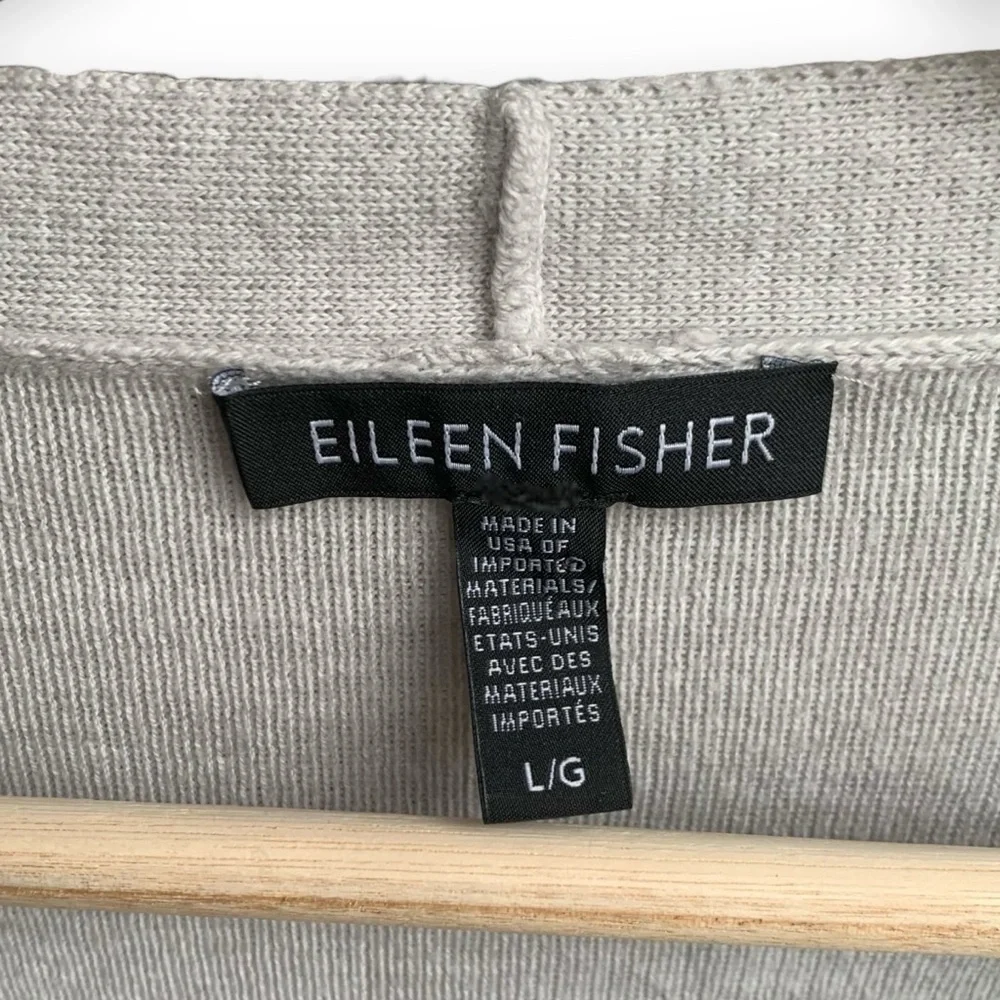 Eileen Fisher Cardigan L Pearl Cotton Silk Blend - Picture 12 of 13